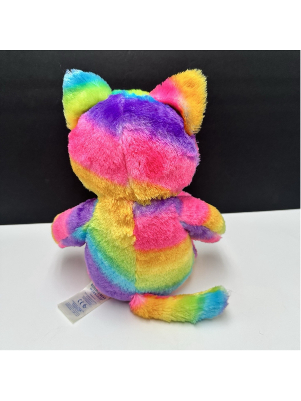 Build a Bear 15" Rainbow Kitty Cat Plush Tie Dye Neon Condo Cubs BAB Stuffed - Picture 4 of 8